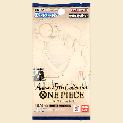 Beige plastic card pack with Luffy sitting in the center, spinning his straw hat on one finger.