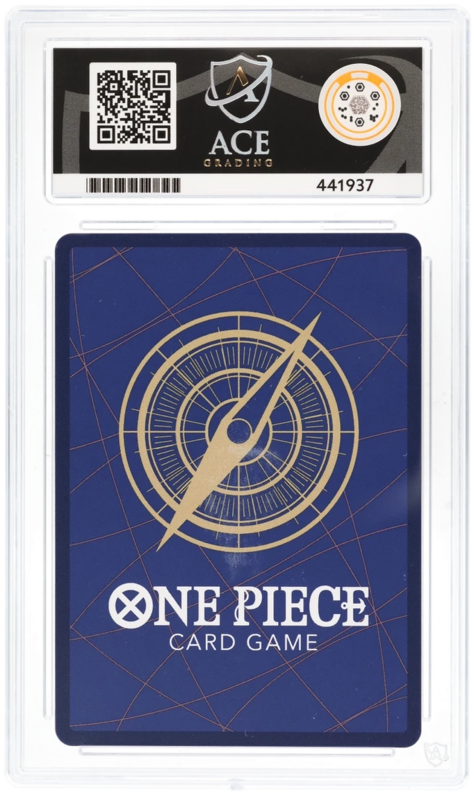 One Piece card game card with compass design and Ace Gaming branding