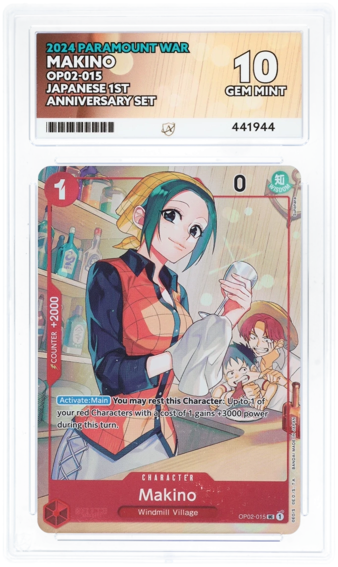 Card featuring an anime character with a colorful background